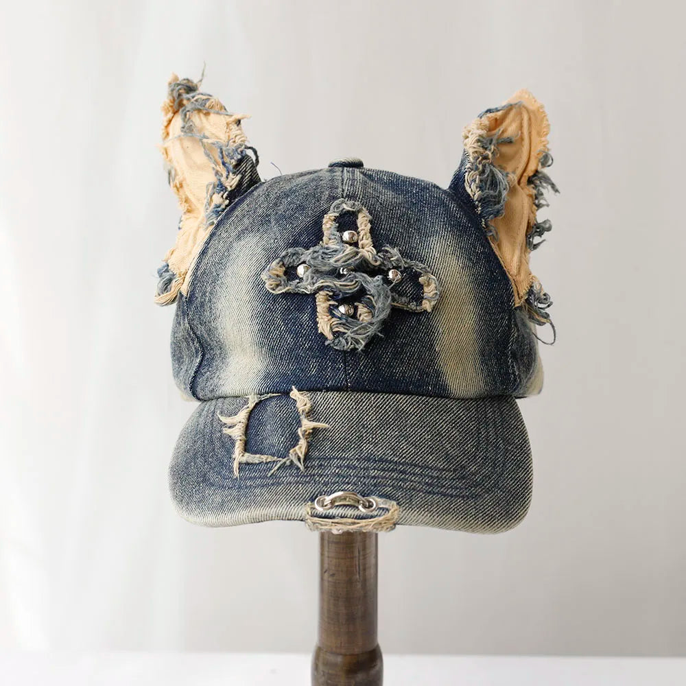 Y2k Wasteland Style Personalized Cowboy Perforated Baseball Cap