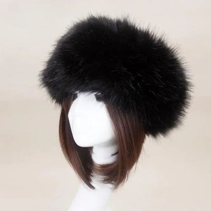 Winter Thick Furry Hairband Fluffy Russian Faux Fur Women