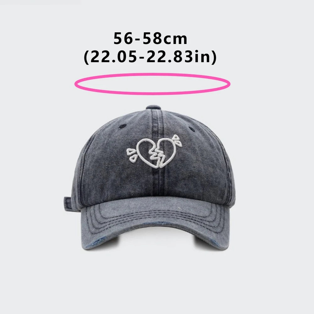 Cute Cotton Love Heart Baseball Cap