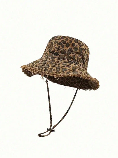 Women's Leopard Print Bucket Hat