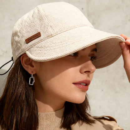 Fashionable Wide-Brim Visor Cap For Sun Protection
