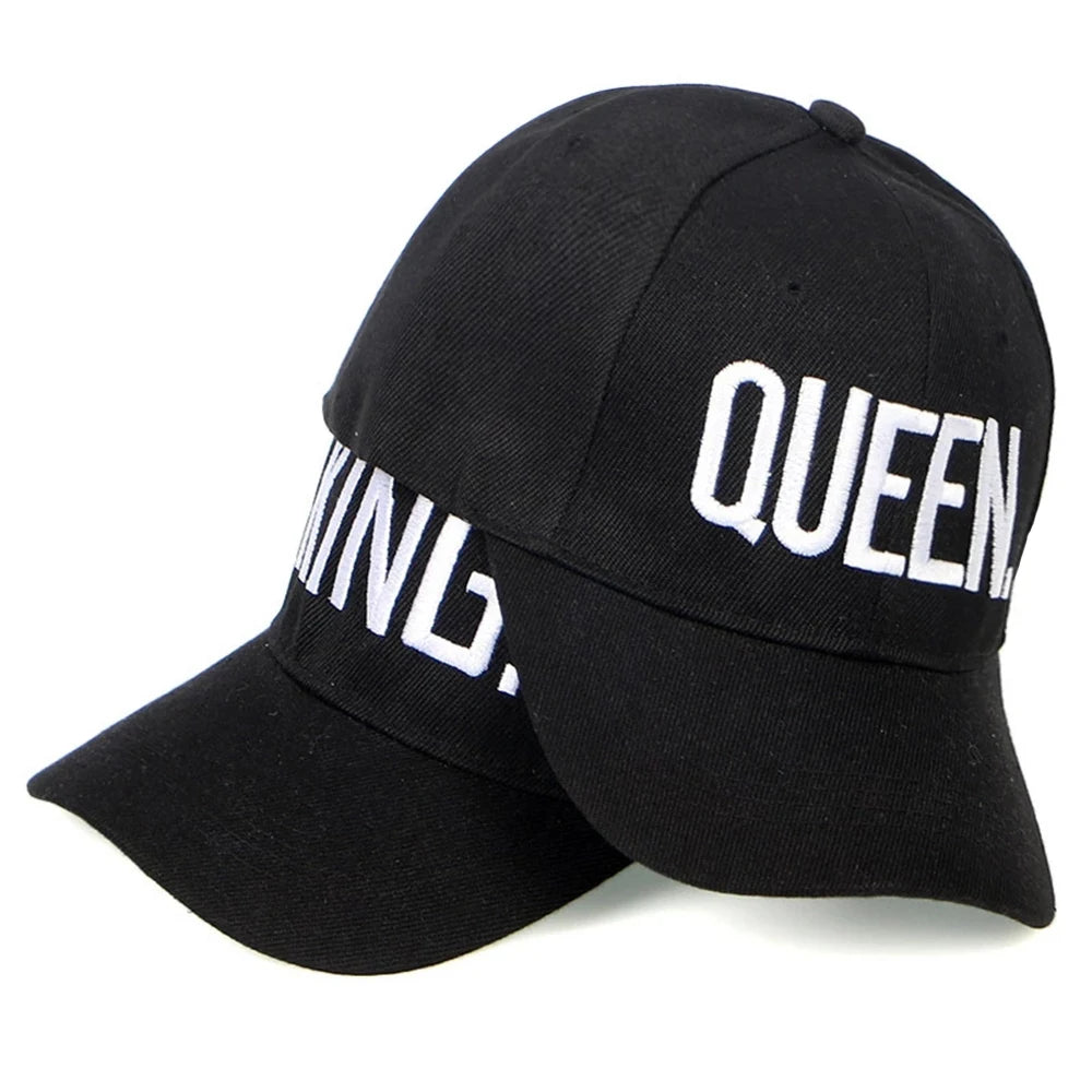 Women's Letter Embroidered Baseball Cap King and Queen
