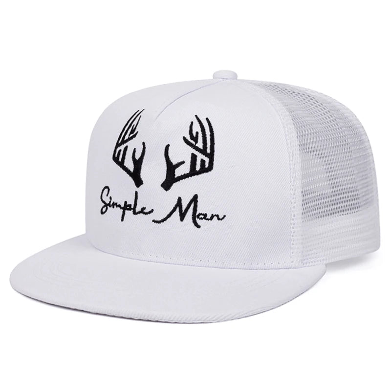 2026 New Flat Edge Hat Creative Letter Embroidered Baseball Hat