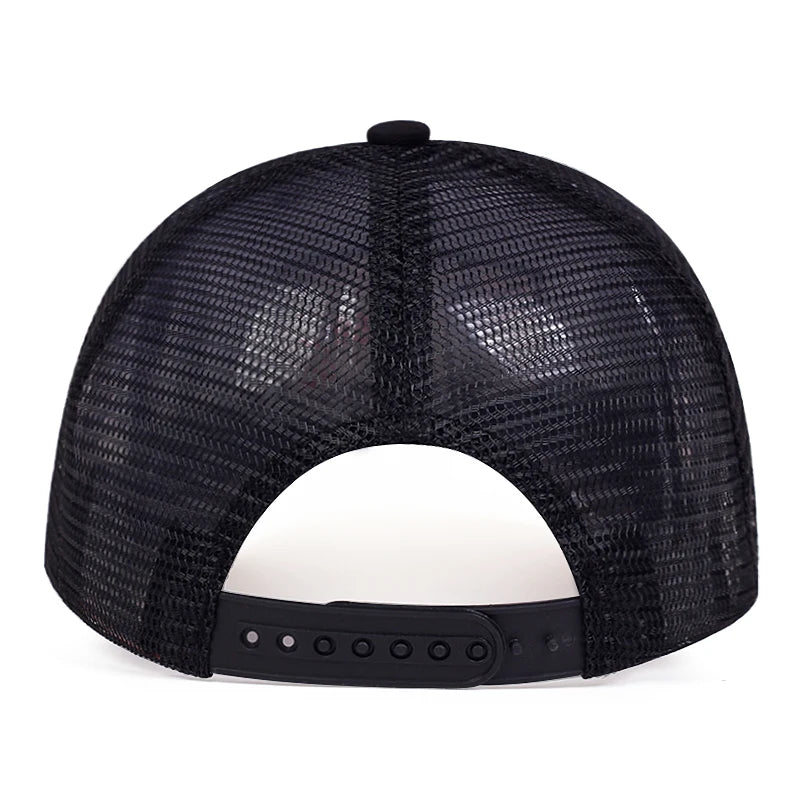 Unisex Skeleton Head Branch Heart Embroidery Baseball Net Caps Spring Summer
