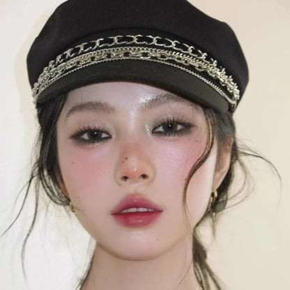 Stylish Navy Sun Hat Casual Military Hats