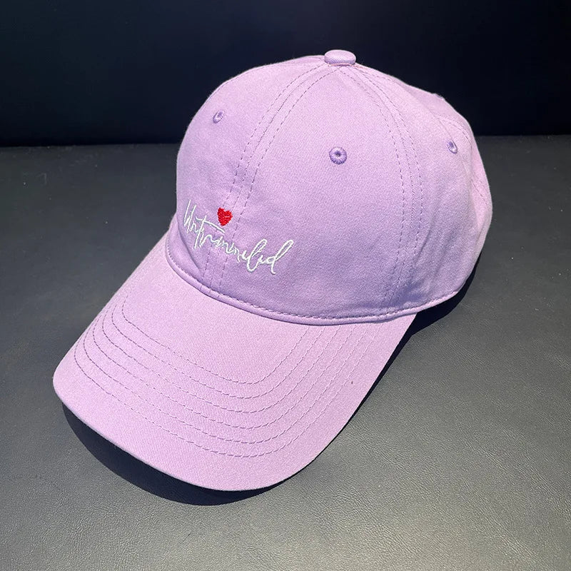Fashion Korean Style Love Embroidery Letter Baseball Cap