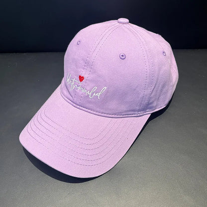 Fashion Korean Style Love Embroidery Letter Baseball Cap
