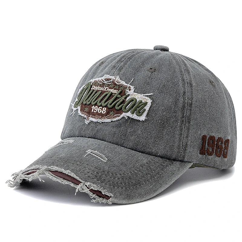 Hot Sale Unisex Retro Style Baseball Cap 1968 Letter Embroidery Cotton Cap