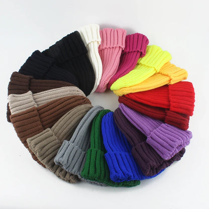 Autumn Winter Beanie Warm Soft Knitted Hat Hip Hop Cap