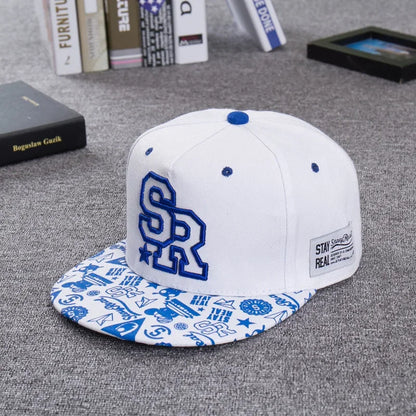 New Fashion Embroidery Letter SR Baseball Cap Hip Hop Hat Outdoor Sports And Leisure Flat Shade Snapback Cap