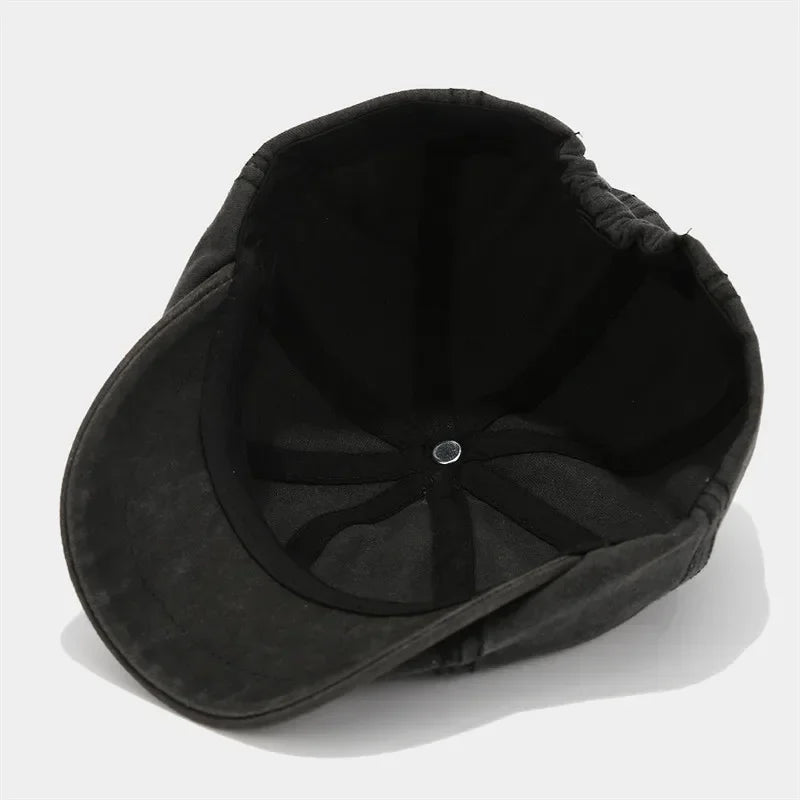 Four Seasons Cotton Solid Newsboy Caps Octagonal Cap