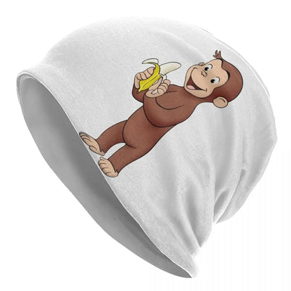 Balloons Cartoon Cute Brown Monkey Bonnet Hats Cool Street Beanies Hats