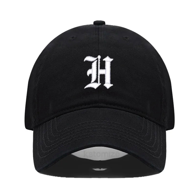 Old English Letter A-Z Embroider Baseball Cap For Men Women