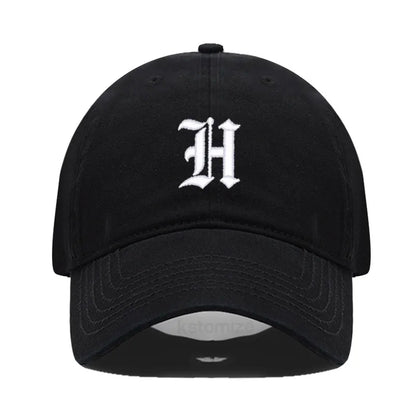 Old English Letter A-Z Embroider Baseball Cap For Men Women