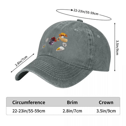 Rayman Printed Doormat Floor Fashion Baseball Cap Peaked  Men's Hat Women's