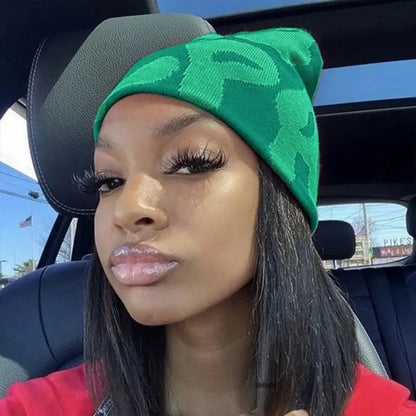 Soft Stretch Knitted Slouchy Cap For Casual Spring & Autumn Wear
