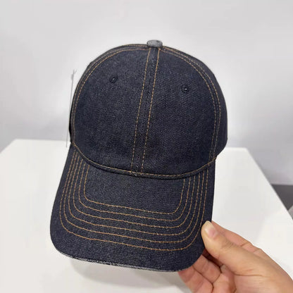 Cross-Border Classic Washed Denim Baseball Cap