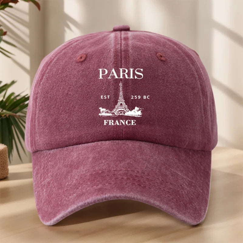 Eiffel Tower Print Baseball Cap