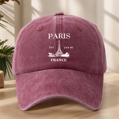 Eiffel Tower Print Baseball Cap