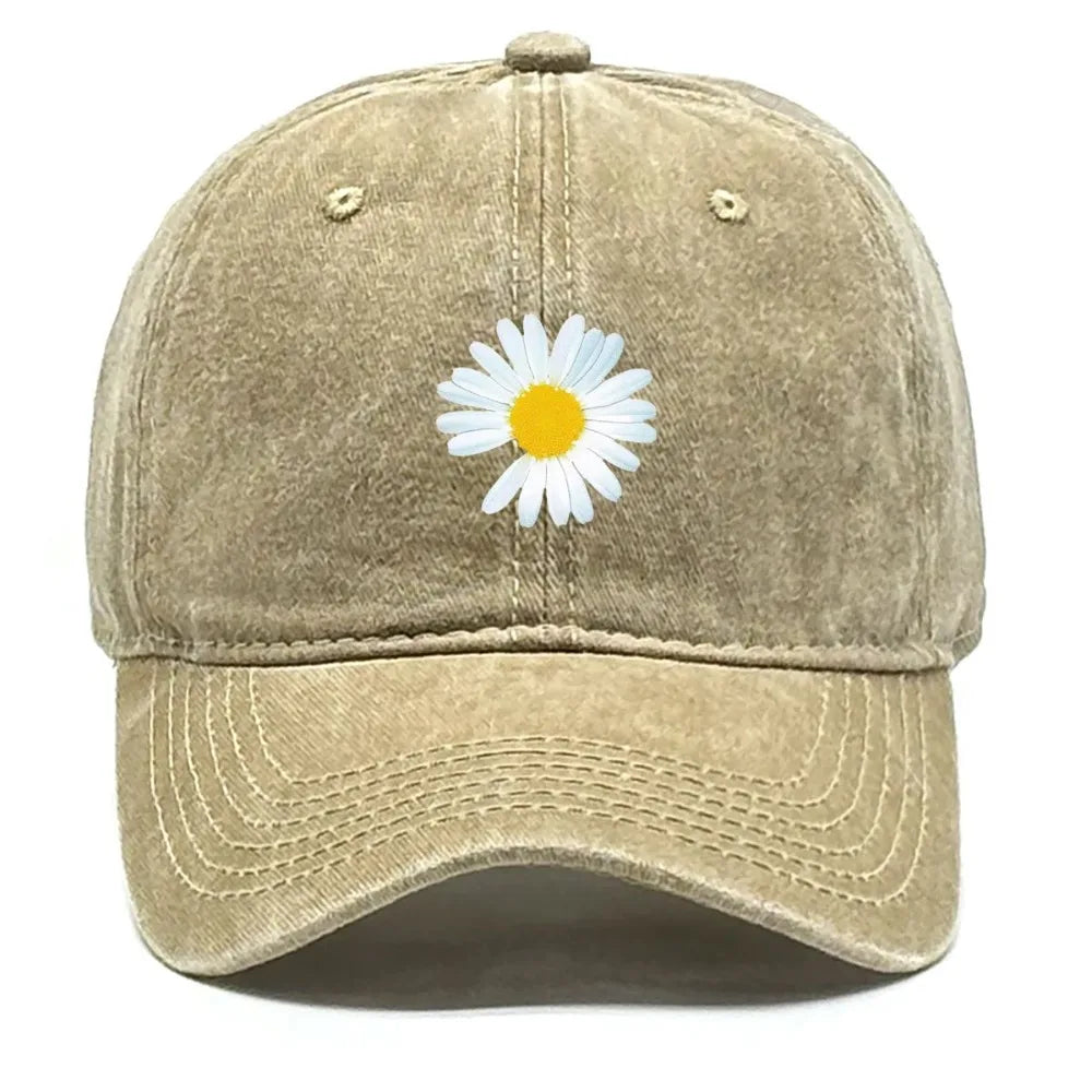 Daisy Print Baseball Cap