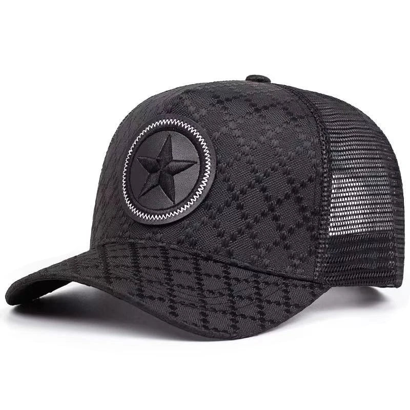 Creative Simple Mesh Hat Five pointed Star Grid Street Pop Hip Hop Hat