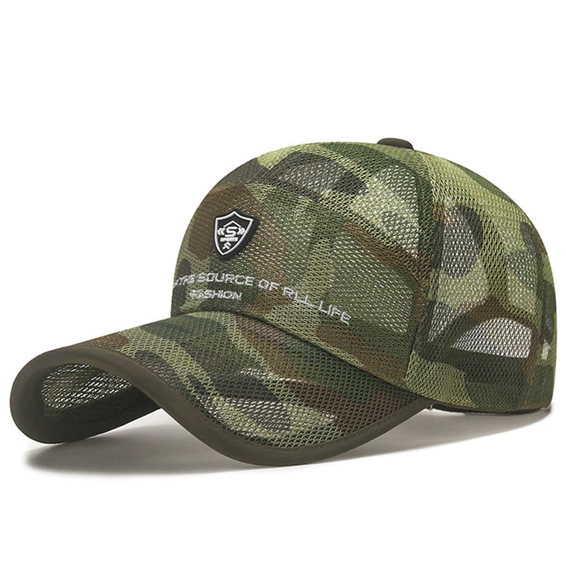Summer Full Mesh Quick Drying Baseball Cap Breathable Net Sunhat