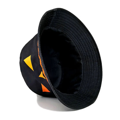 Halloween Decoration Bucket Hat Black Orange Pumpkin Jack O Lantern Fisherman Cap Spooky Party Cosplay Panama Hat