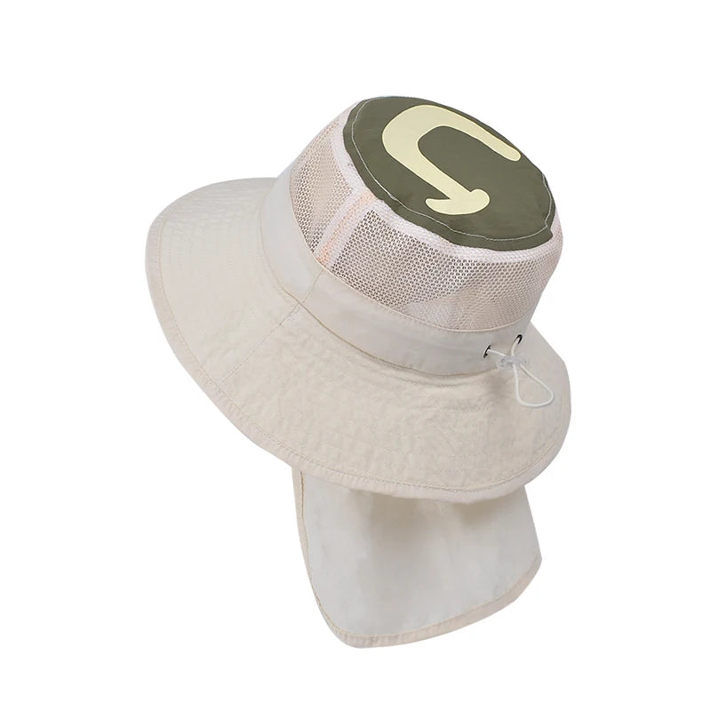 1147 Summer Boys and Girls Sunshade Hat Large brim Sunshade Shawl Breathable Fishing Hat