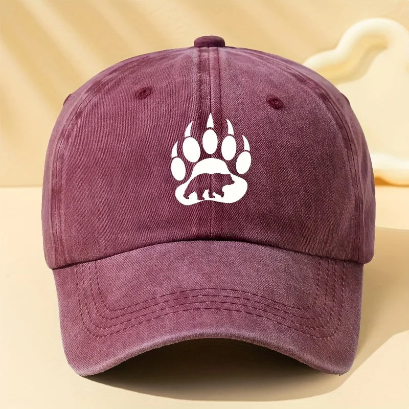 Bear Paw Printed Baseball Cap
