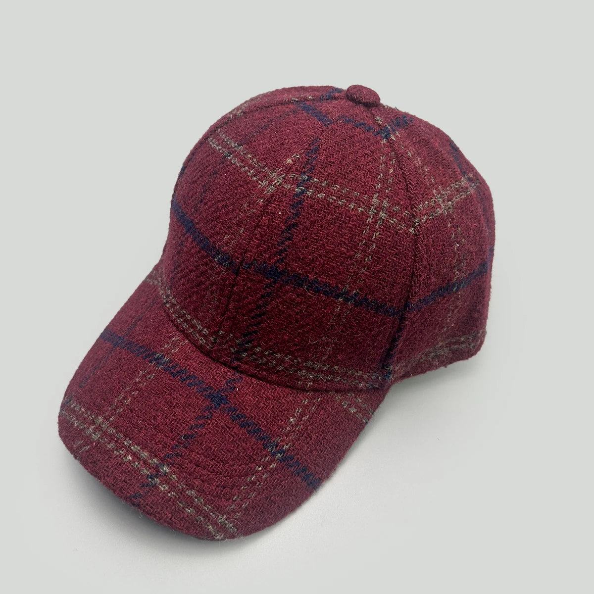 British Style Hardtop Retro Plaid Baseball Hats New Men Women