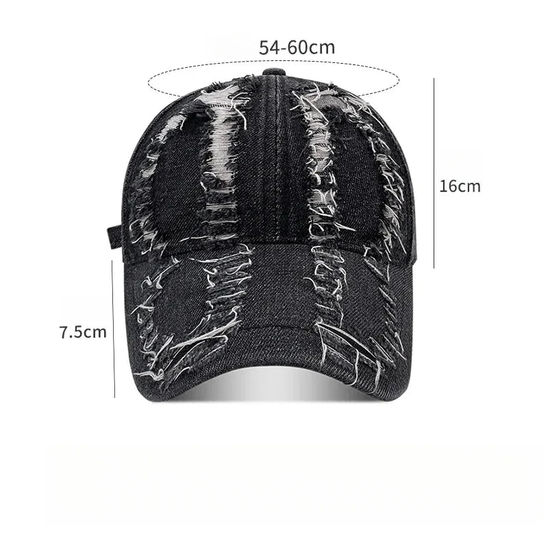 Distressed Vintage Washed Baseball Cap Women Men
