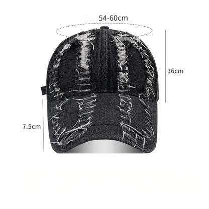 Distressed Vintage Washed Baseball Cap Women Men