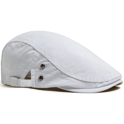 Fashion Men's Beret Button Embroidery Cotton Vintage Berets Outdoor
