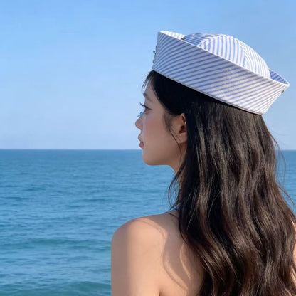 Flip Cuff Octagonal Beret Hats Sunscreen UV Protection
