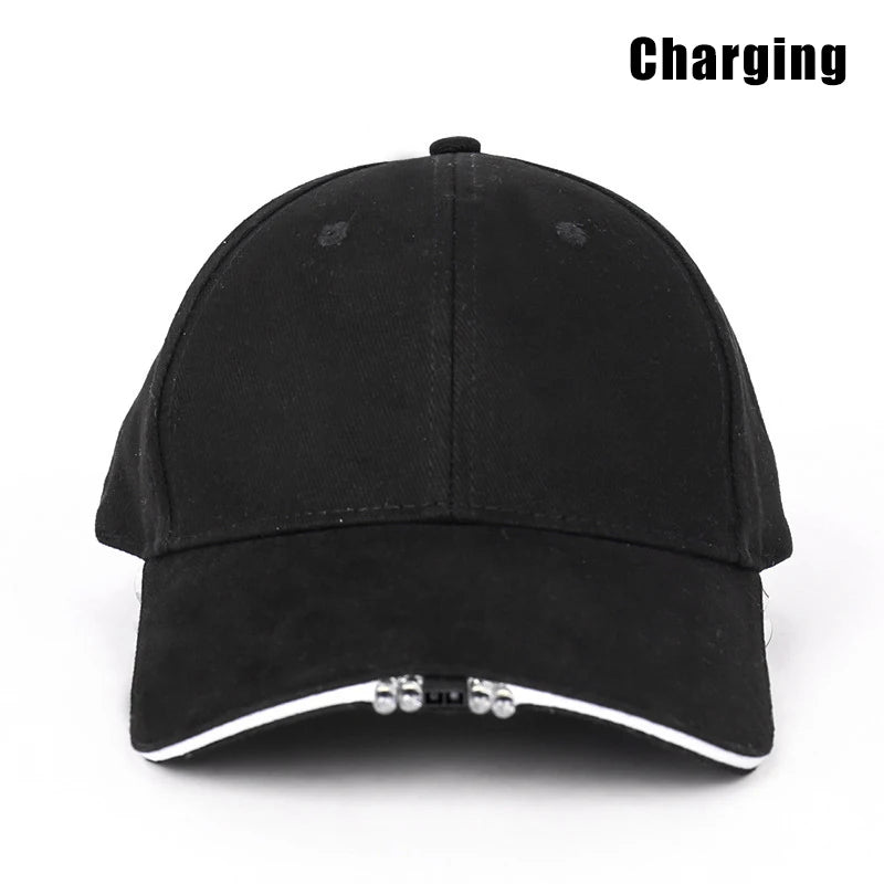 Unisex Led Baseball Cap With Led Light Adjustable