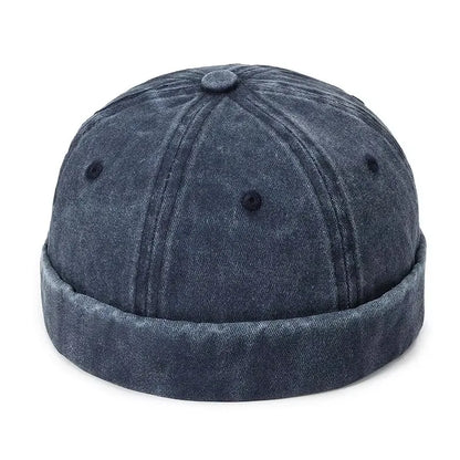 New Women Men Solid Cotton Cap Hat Washed Denim Beanie Hat