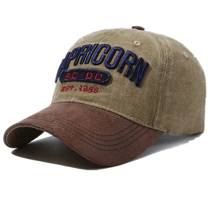 New Unisex Cap Washed Cotton Letter Embroidery Baseball Cap