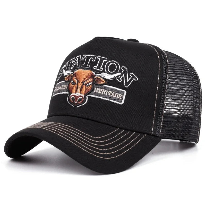 Unisex Summer Fishing Cap Breathable Mesh Trucker Hat Men Women