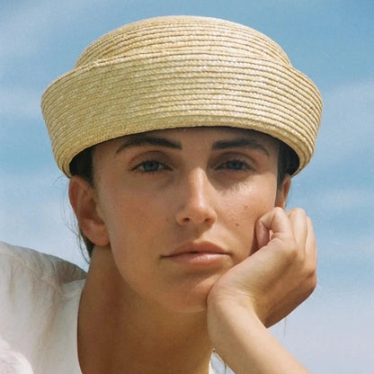 Natural Straw Sun Hat Ins Blogger Fashion Summer Flat Berets Women