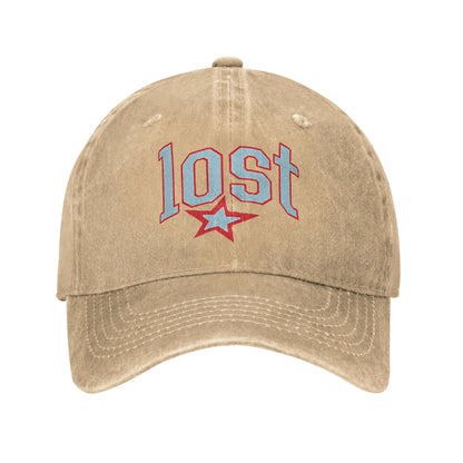 Lost Americana Rapper Baseball Cap Vintage Distressed Cotton