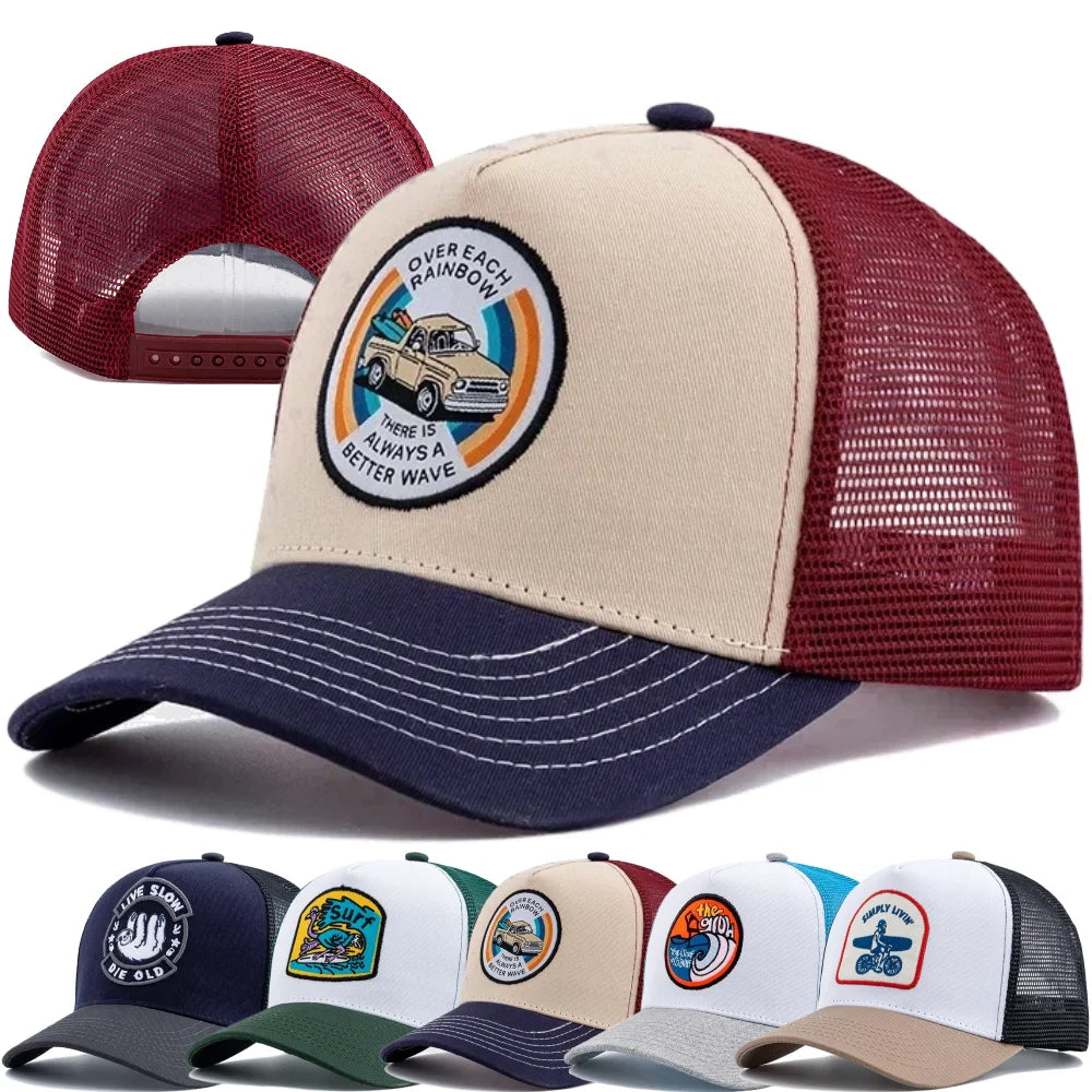Unisex Embroidered Trucker Hat Mesh Baseball Cap Summer