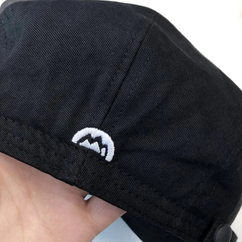 Casual Embroidered Cotton Beret Hat - Vintage Soft Reversible Newsboy Flat Cap