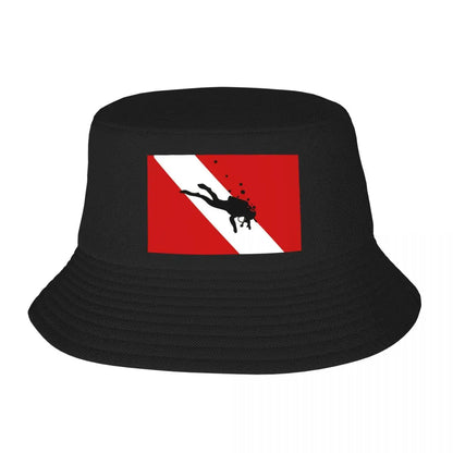 Custom Scuba Dive Flag Bubble Bucket Hat Women Men