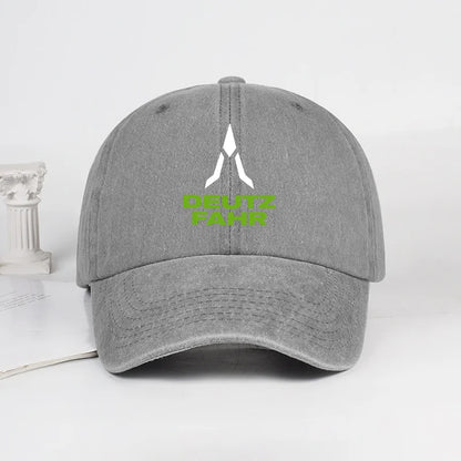 Deutz Farm Logo Printed Washed Baseball Cap Soft Comfortable Breathable Adjustable Retro Farm Style