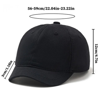 Short Brim Cotton Baseball Cap Men Women Dad Hat Adjustable