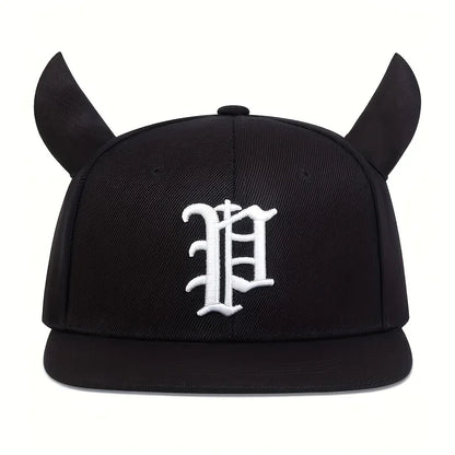 Fashion Hip Hop Baseball Cap P Letter Embroidery Hip Hop Cap