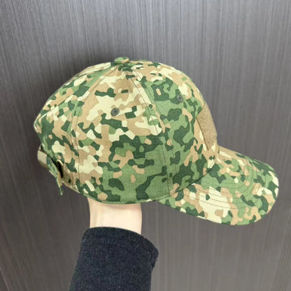 Multitone Netherlands Flecktran Camouflage Baseball Cap Man Outdoor Hat Green