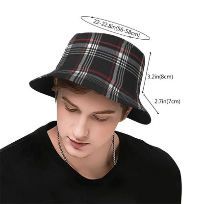 Custom GTI Tartan Bucket Hat Sun Beach Packable Fisherman Cap