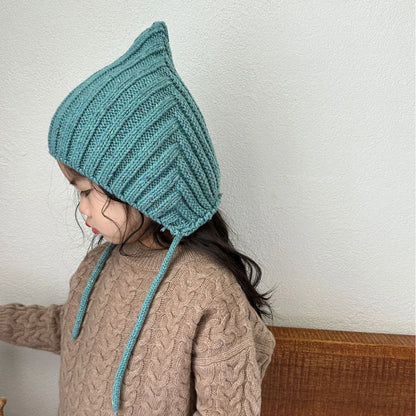 Fall Winter Baby Ear Protection Hat Children Crochet Bonnet
