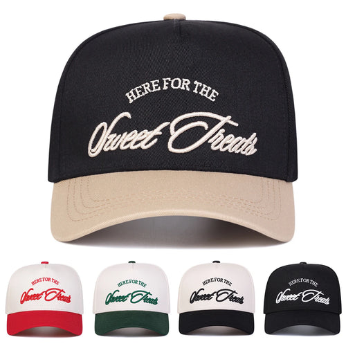Unisex Sweet Treats Letter Embroidery Baseball Caps Spring and Autumn